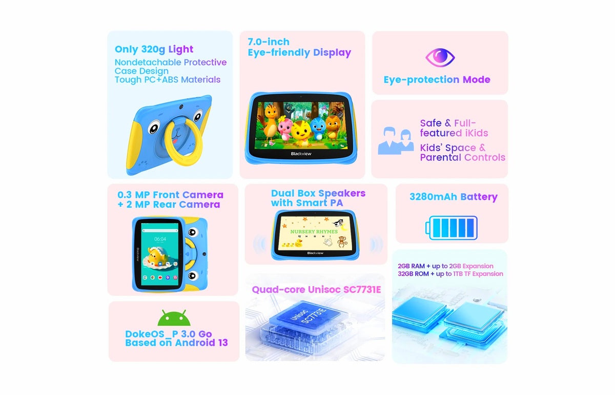 Blackview 7 Inch Children Edition WiFi Tablet PC